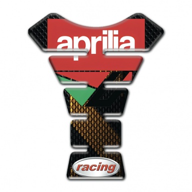 Aprilia Tank Guard Pads Black Brown Print Racing Style 