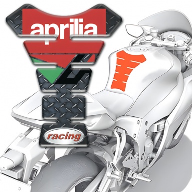 Aprilia Tank Protector Rough Effect Racing logo 