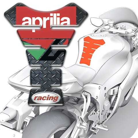 Aprilia Tank Protector Rough Effect Racing logo 