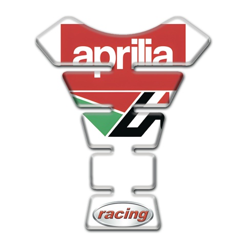 Aprilia Tank Protector White Base racing Logo 
