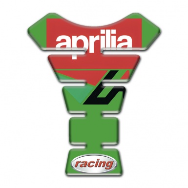 Aprilia Tank Pad Motorbike Green Base Red White Logo 