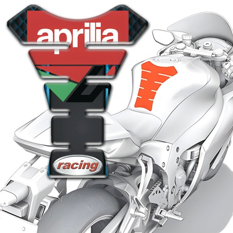 Aprilia Tank Pad Motorbike Neon Mesh background racing Logo 