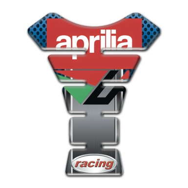 Aprilia Tank Guard Pads Blue Perforated Surface Racing Logo 