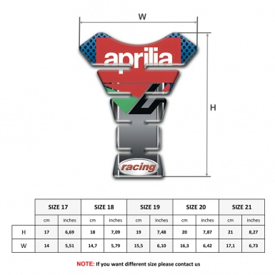 Aprilia Tank Guard Pads Blue Perforated Surface Racing Logo 