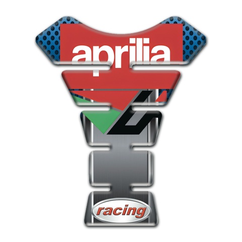 Aprilia Tank Guard Pads Blue Perforated Surface Racing Logo 