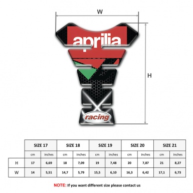 Aprilia Tank Fuse White Crossed Lights Design Racing Style 