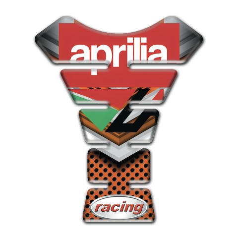 Aprilia Tank Pad Protector Copper Gray Colors Design Red White Logo 