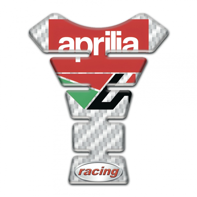 Aprilia Tank Pad Motorbike White Carbon Type 