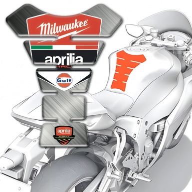 Aprilia Tank Pad Protector Matte Design  Milwaukee Style 