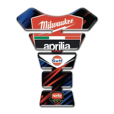 Aprilia Tank Protector Blue Red Patterns Type Milwaukee Style 