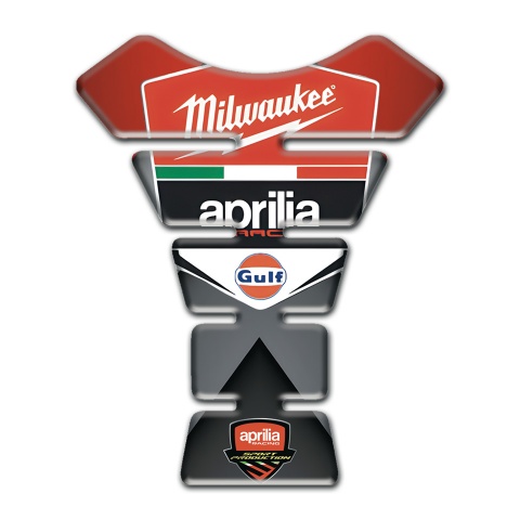 Aprilia Tank Fuse Gray Red Base Milwaukee Style 