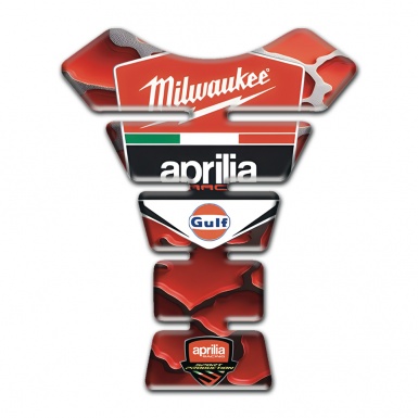 Aprilia Tank Pad Protector Red Clouds Effect Milwaukee Style 