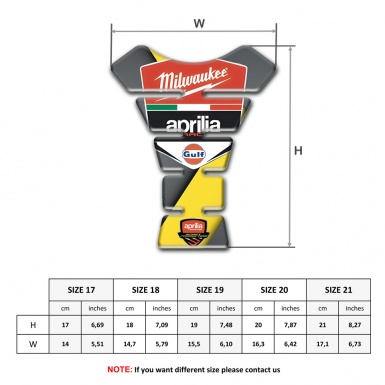 Aprilia Tank Fuse Gray Yellow Design Milwaukee Style 
