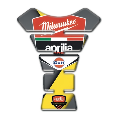 Aprilia Tank Fuse Gray Yellow Design Milwaukee Style 