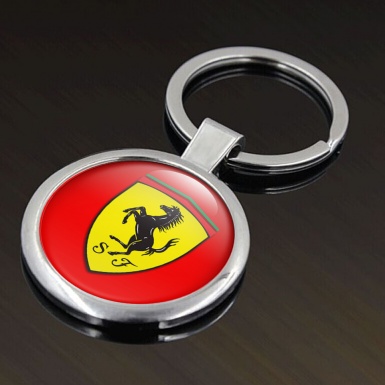 Ferrari Key Holder Metal Red Yellow Shield Edition