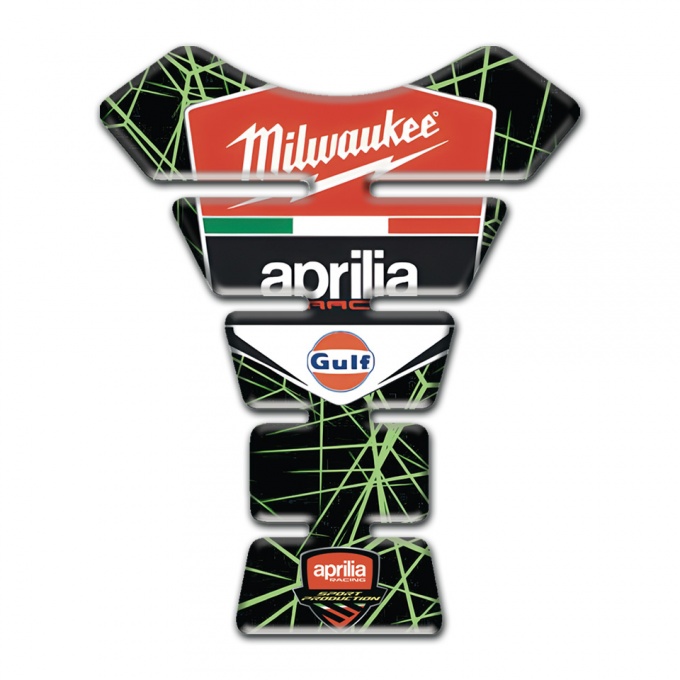 Aprilia Tank Guard Pads Green Spider Web Edition 