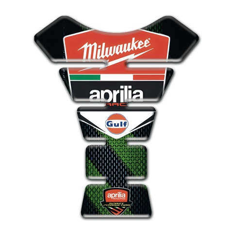 Aprilia Tank Pad Motorbike Diagonal Green Tapes Design Milwaukee Edition 