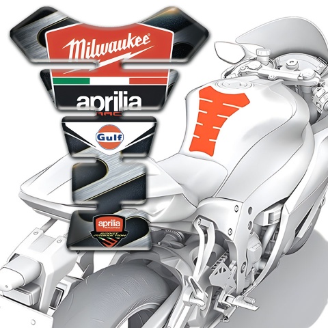 Aprilia Tank Protector Iron Detail Design Milwaukee Style 