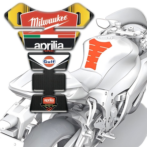 Aprilia Tank Protector Premium Quality Yellow Black Print 