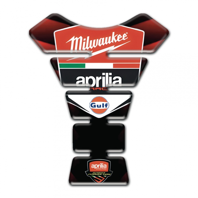 Aprilia Tank Pad Protector Stylish Red Black Print 