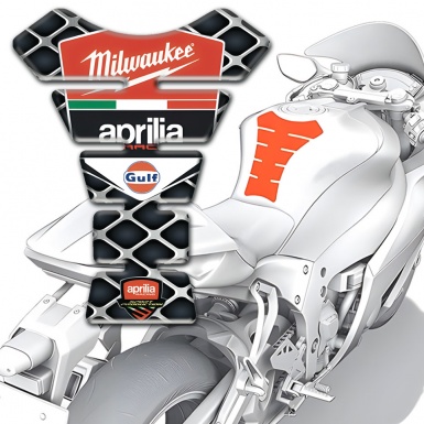 Aprilia Tank Guard Pads Large Mesh Design Milwaukee Style 