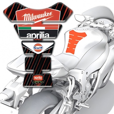 Aprilia Tank Guard Pads Thin Colorful Stripes Design 
