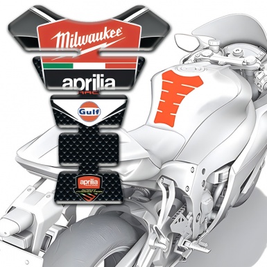 Aprilia Tank Pad Protector Premium Quality Edition Milwaukee Style 