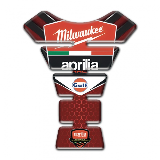 Aprilia Tank Protector Red with Nikel Details Design Milwaukee Style 