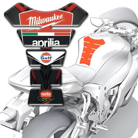 Aprilia Tank Guard Pads Unique Design Milwaukee Style 