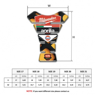 Aprilia Tank Fuse Styish edition Milwaukee Logo 