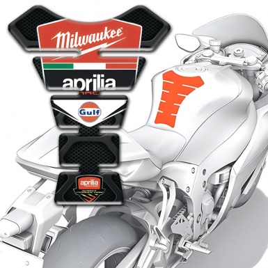 Aprilia Tank Pad Motorbike Dark Design Milwaukee edition 