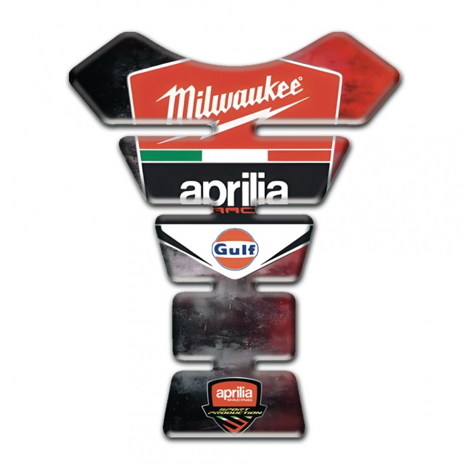 Aprilia Tank Pad Motorbike Mixed Colors Base Milwaukee Style 