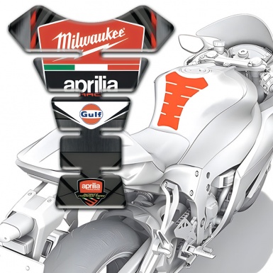 Aprilia Tank Pad Motorbike Racing Edition Milwaukee Style 