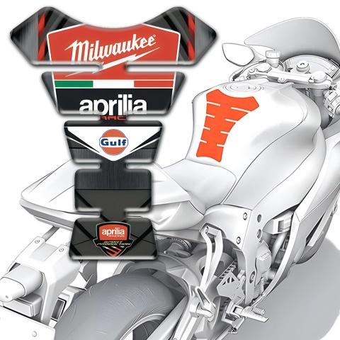 Aprilia Tank Pad Motorbike Racing Edition Milwaukee Style 
