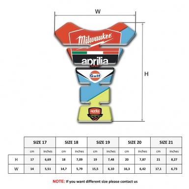 Aprilia Tank Fuse Fresh Colors Base Milwaukee Logo 
