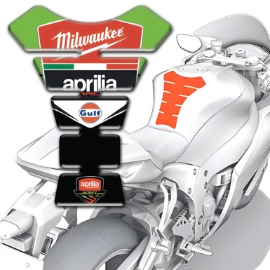 Aprilia Tank Fuse Green Black Design Milwaukee Style 