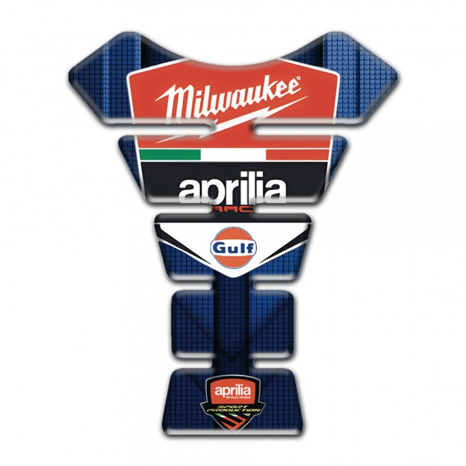 Aprilia Tank Protector Blue Decoration Milwaukee Style 