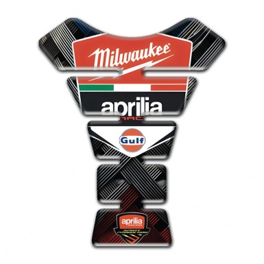 Aprilia Tank Fuse Crossed Belts Style Milwaukee Logo 