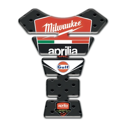 Aprilia Tank Protector Milwaukee Edition Black Perforated Surface Model 