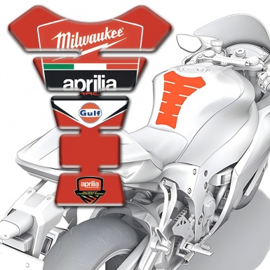 Aprilia Tank Fuse Red Base Milwaukee Style 