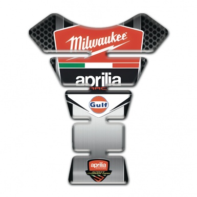 Aprilia Tank Fuse Metal Effect Center Panel Milwaukee Logo 