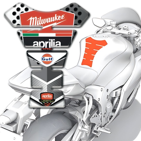 Aprilia Tank Protector Stylish Decoration Milwaukee Logo Edition 
