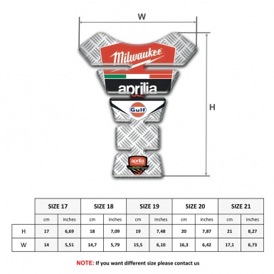 Aprilia Tank Guard Pads Crossed Elements Design 