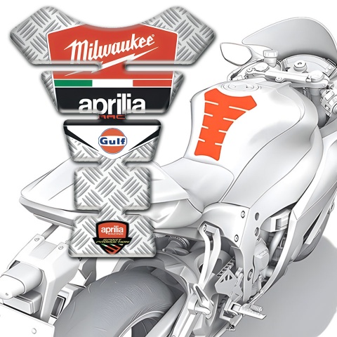 Aprilia Tank Guard Pads Crossed Elements Design 