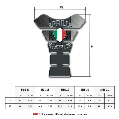 Aprilia Tank Protector Matte Base Italian Flag Logo 