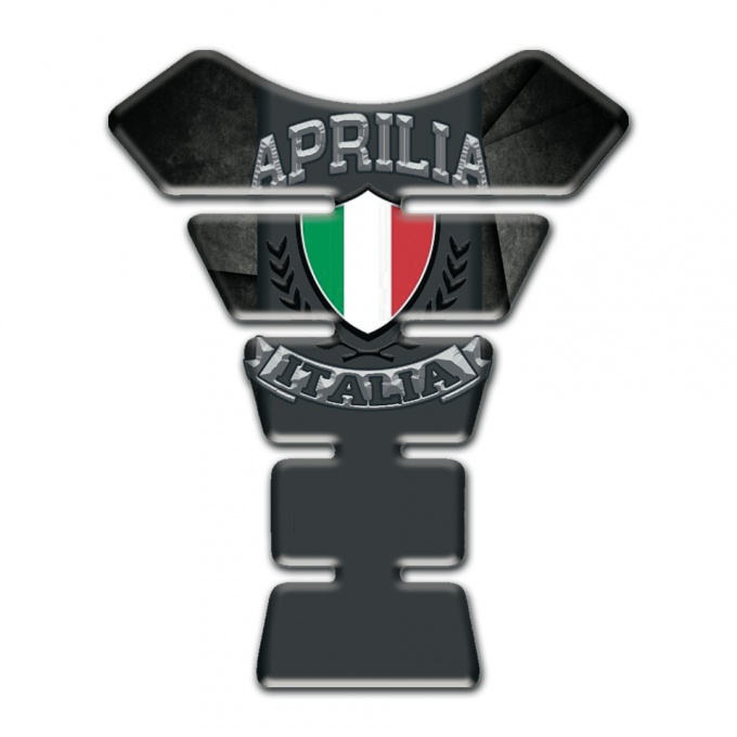 Aprilia Tank Guard Pads Dark Base Italian Flag Logo