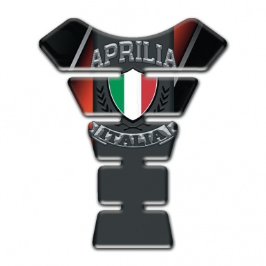 Aprilia Tank Pad Motorbike Black Red Decoration Italian Flag Logo