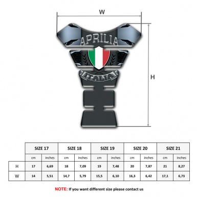 Aprilia Tank Protector Torn Effect Design Italian Flag Logo