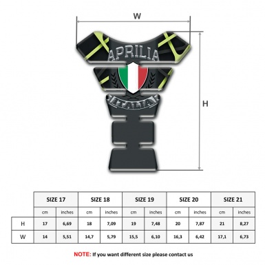 Aprilia Tank Protector Green Patterns Decoration Italian Flag Logo