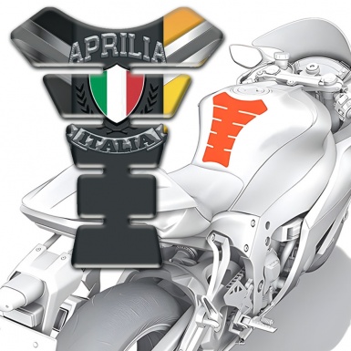 Aprilia Tank Guard Pads Colorful background Italian Flag Logo